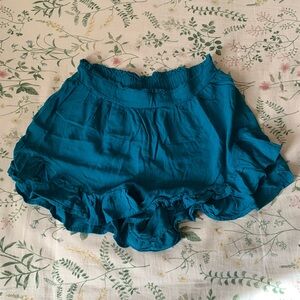 NWOT Wild Fable Teal Ruffle Hem Shorts